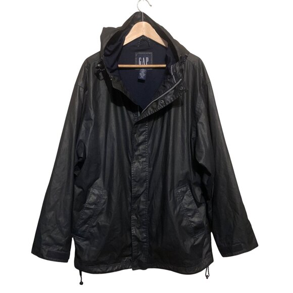 Gap Unisex Waxed Jacket Black Style #776050-00 Sz Medium Oversized - Picture 2 of 15
